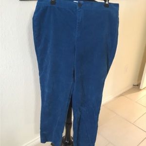 Lila Ryan Teal Velvet pant size 14